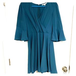 Beautiful blue shirt cocktail dress